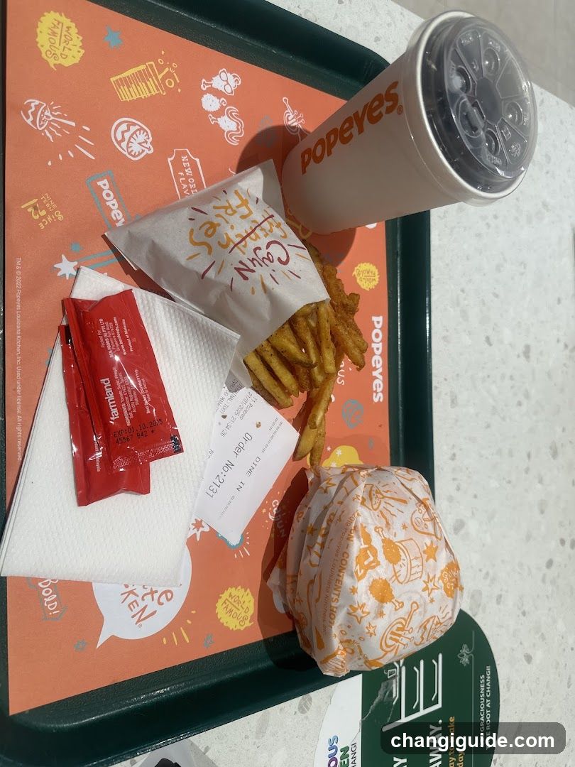 Popeyes Meal Tray