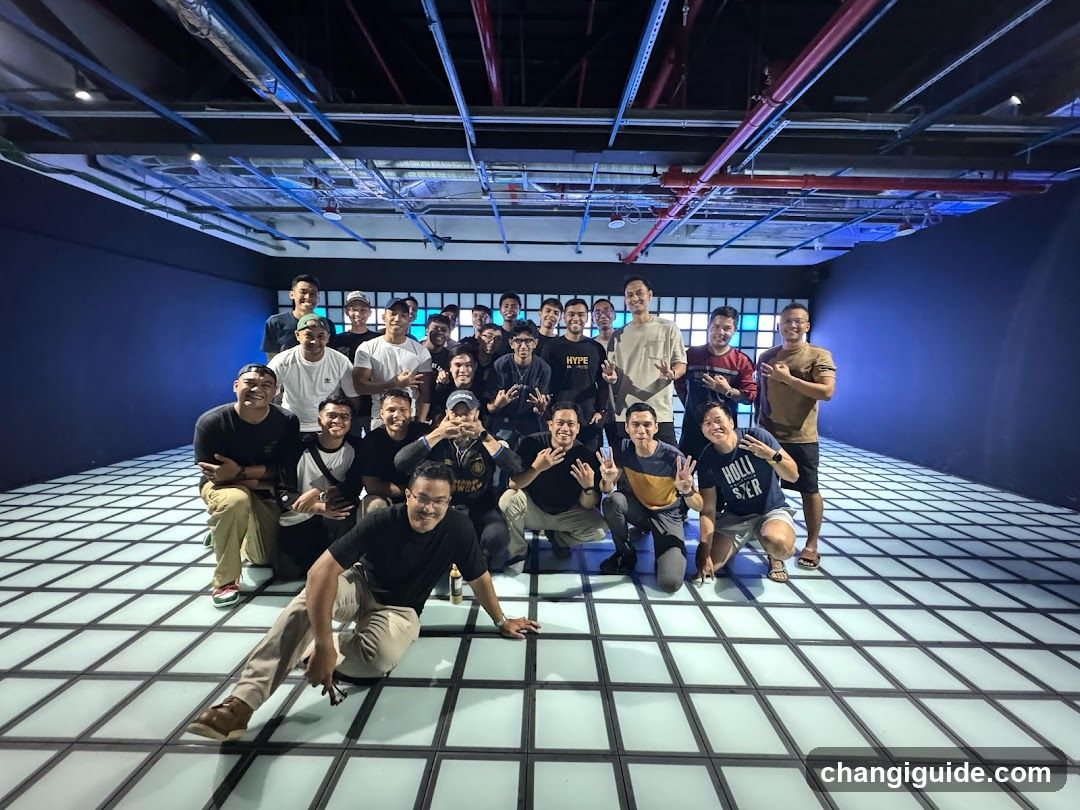 Group photo in a studio space