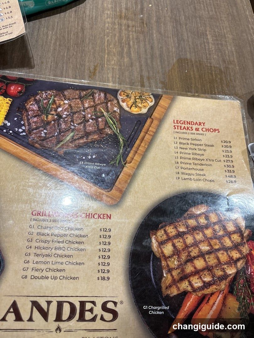 Grilled Steak & Chicken Menu