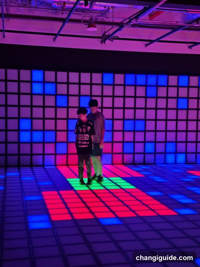 Neon Grid Room Interior