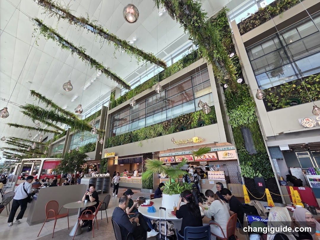 Indoor Food Court with Greenery