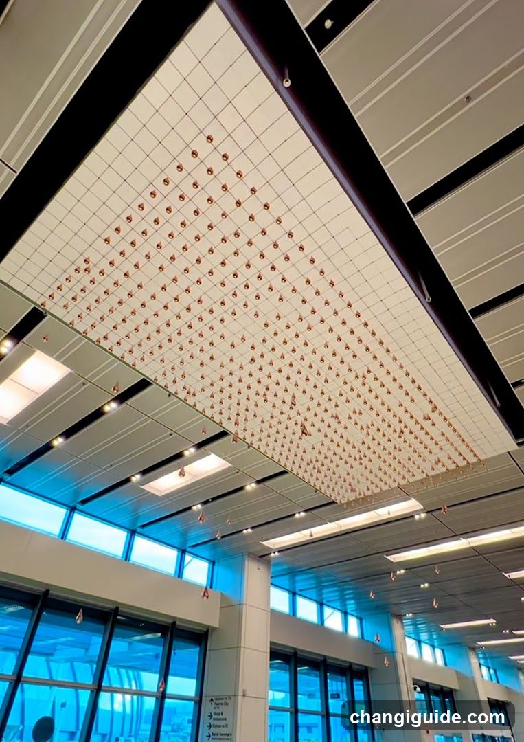 Ceiling Installation with Hanging Elements