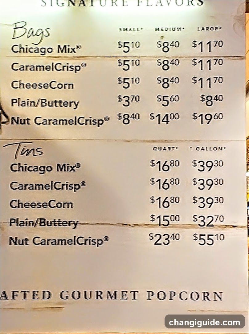 Signature Flavors Menu Board