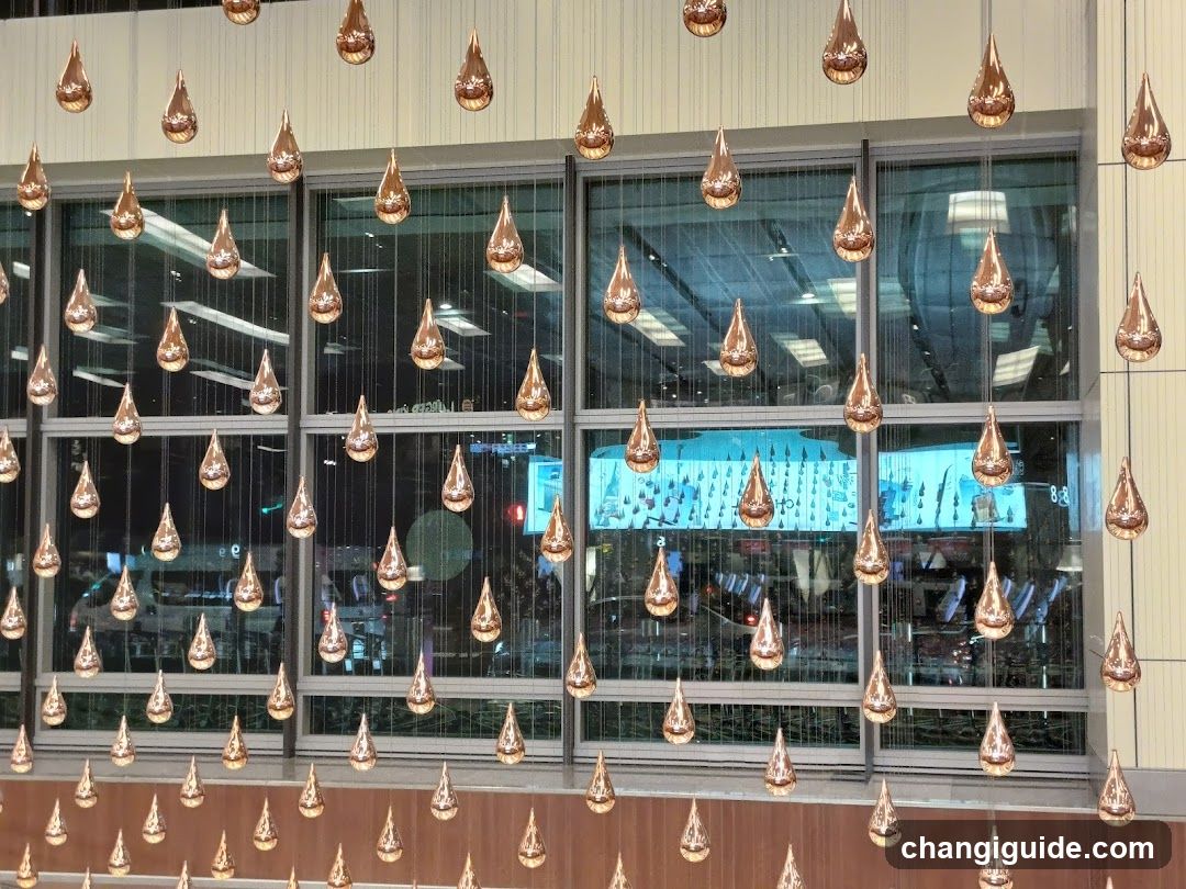 Raindrop Installation Outside Building