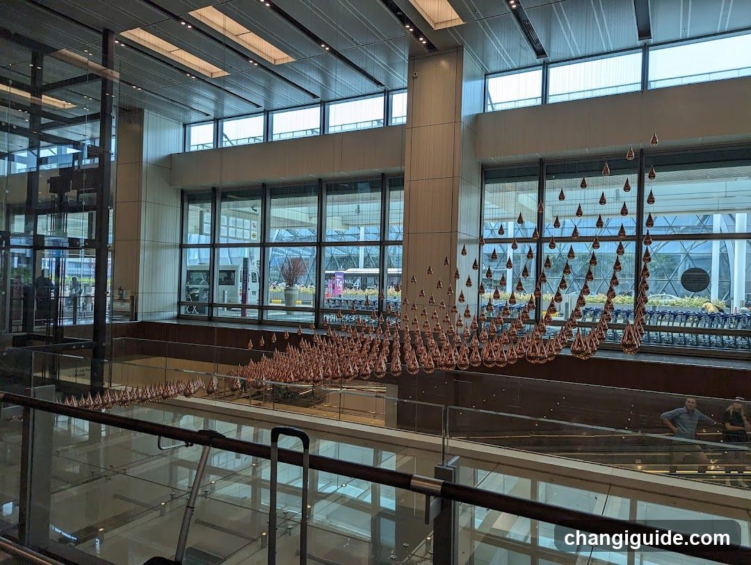 Airport Interior with Hanging Sculpture