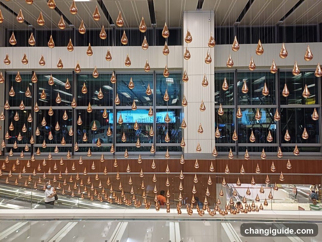 Hanging Copper Dripping Art Installation