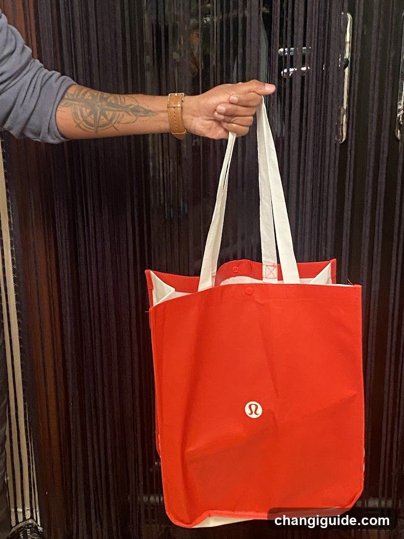 Red Lululemon Tote Bag