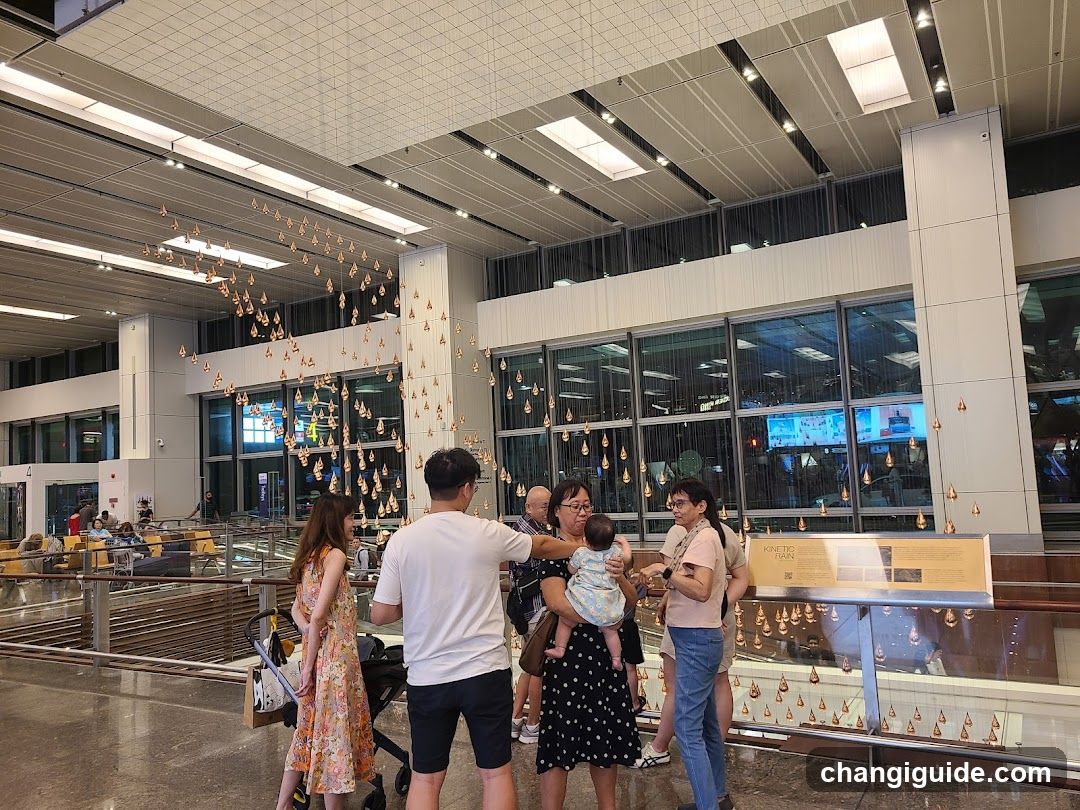 Airport Terminal Interior with Art Installation