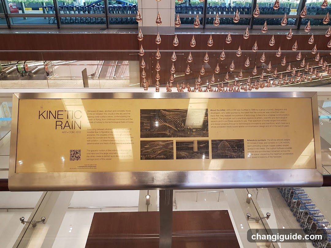 Kinetic Rain Art Installation Info Board