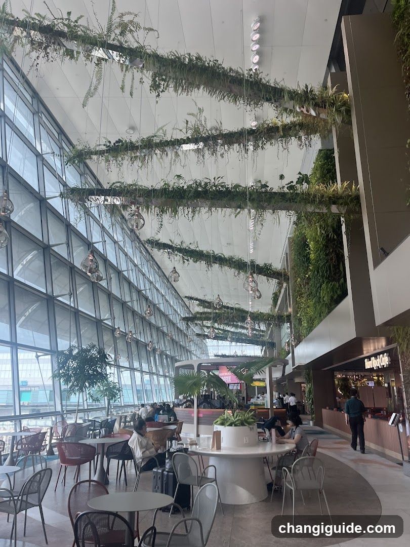Indoor Dining Area with Greenery
