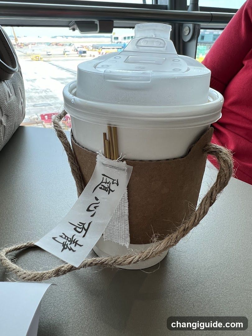 Coffee Cup with Chinese Tag