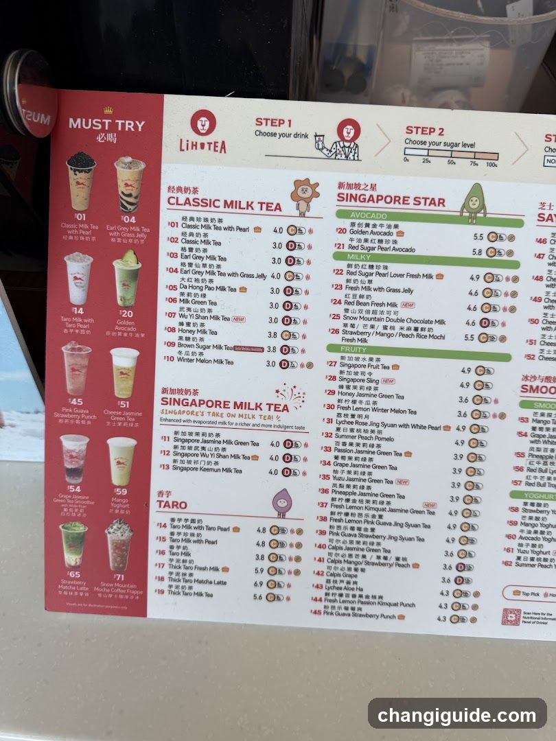 Lihotea Menu Board