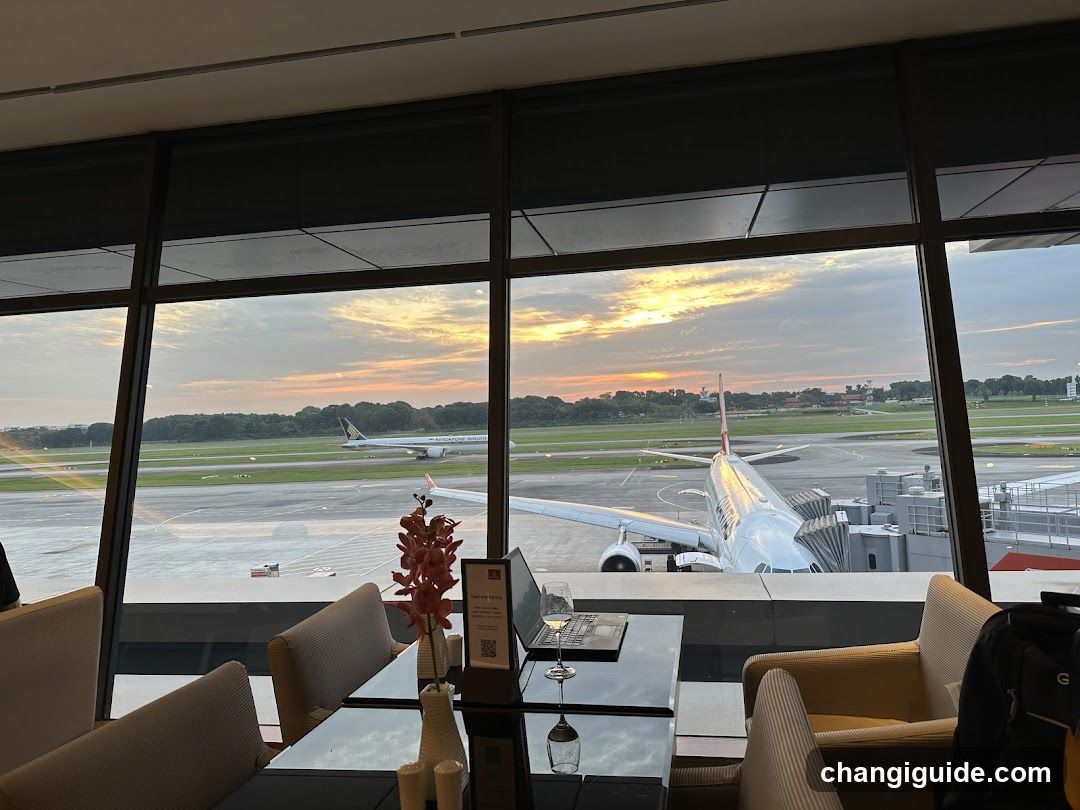 Airport Lounge View at Sunset