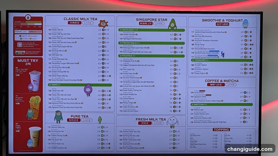 Classic Milk Tea Menu Board