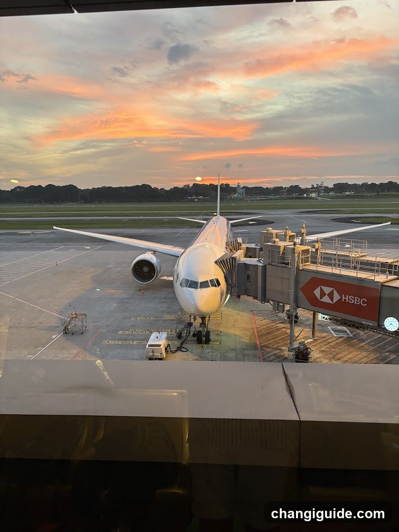 Sunset at Airport Terminal