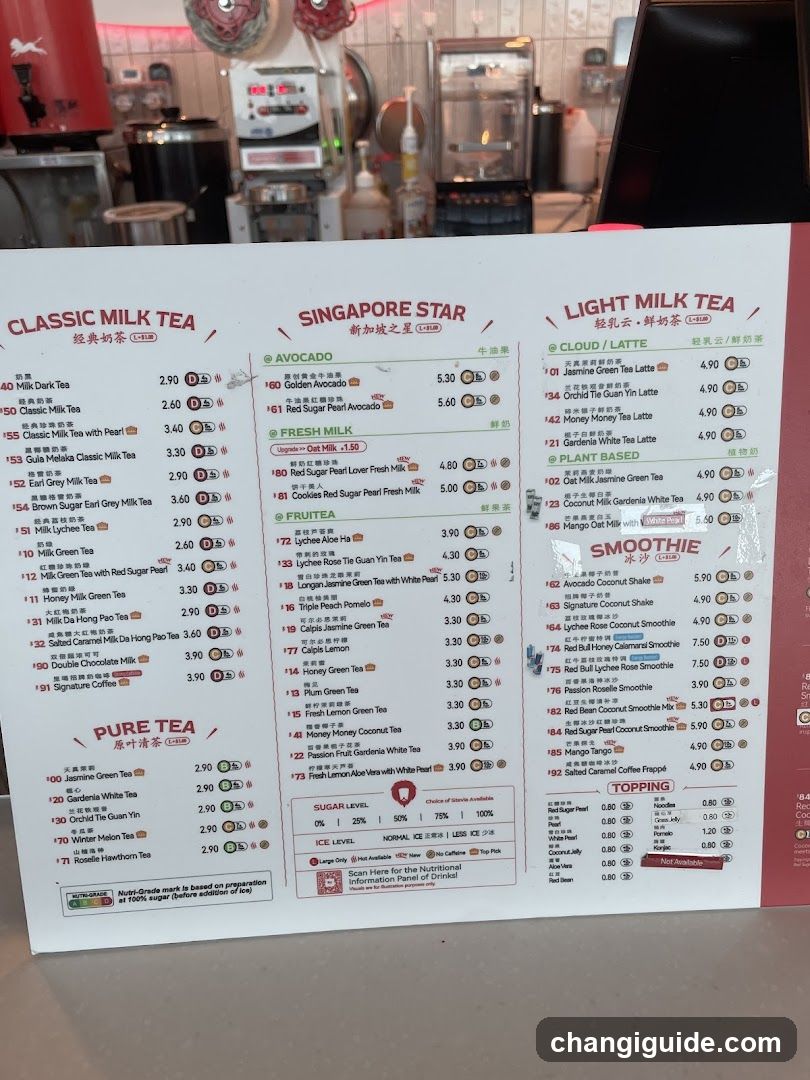 Classic Milk Tea Menu