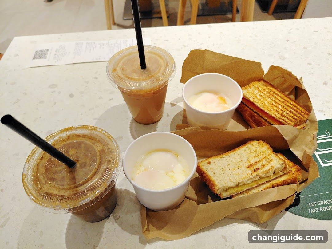 Breakfast Meal with Coffee and Toast