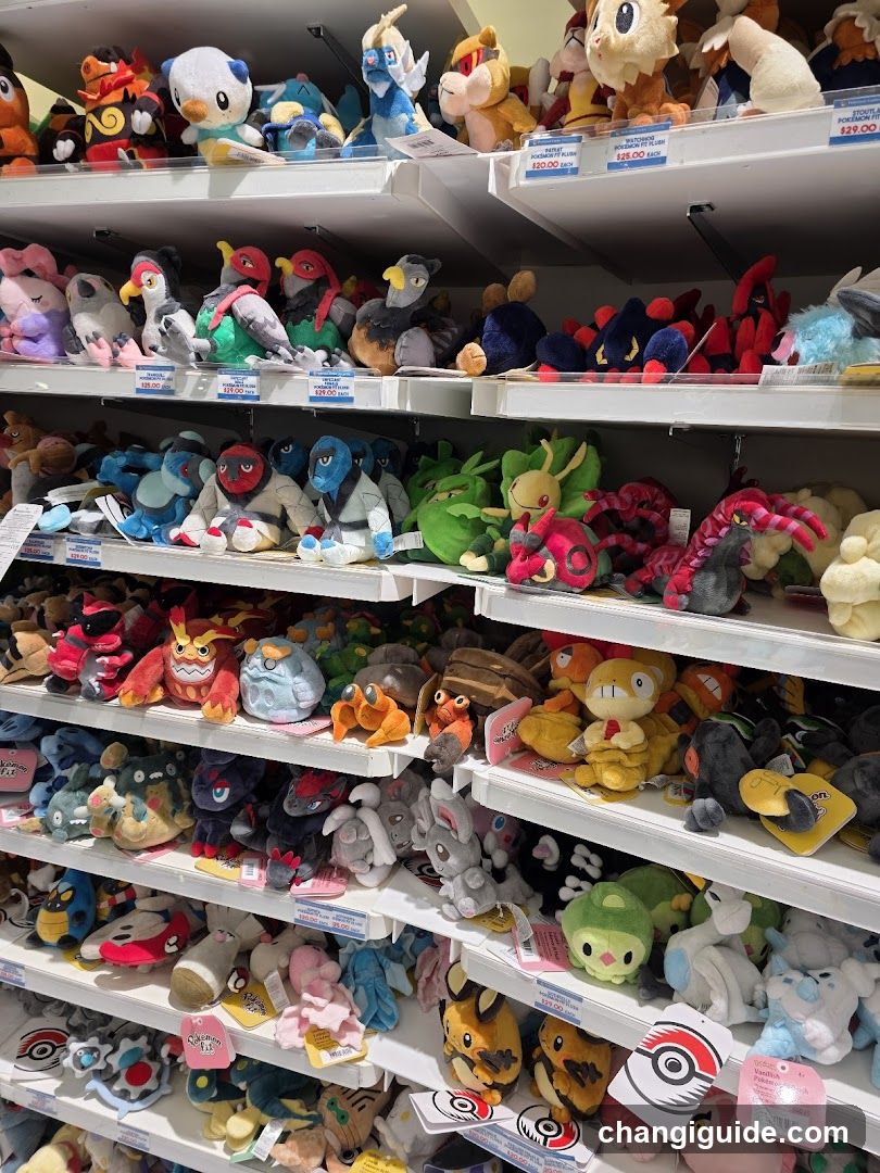 Pokemon plushies display