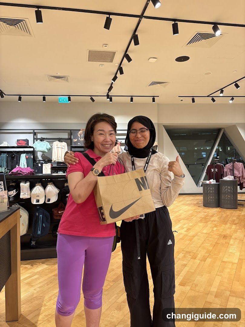 Nike Store Interior with Shoppers