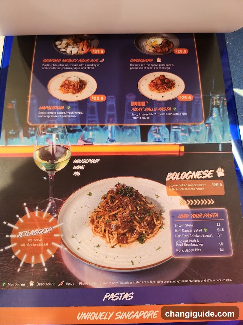 Pasta Menu Page