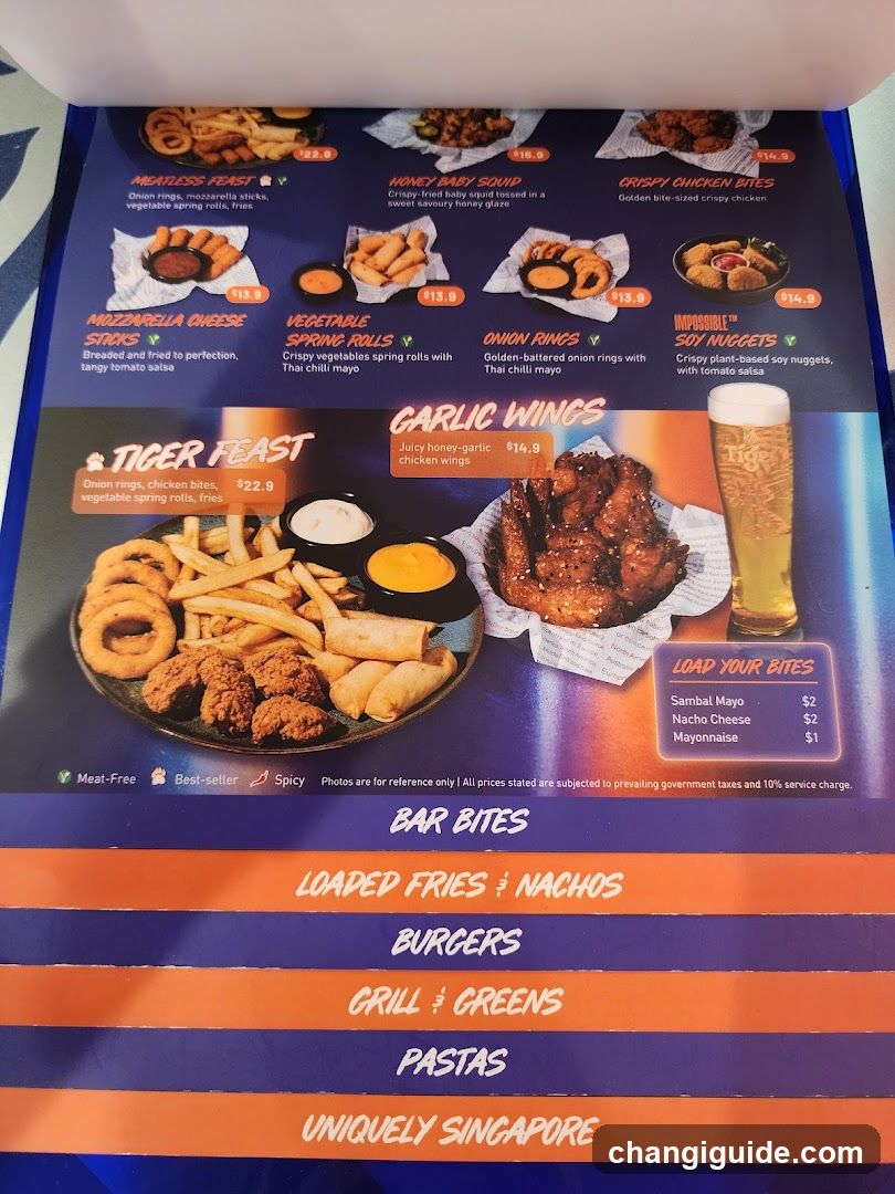 Tiger Feast Menu Page