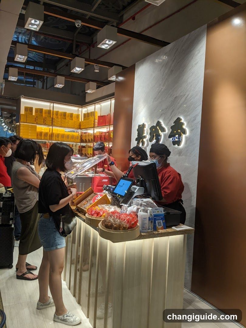 Customers at a retail counter