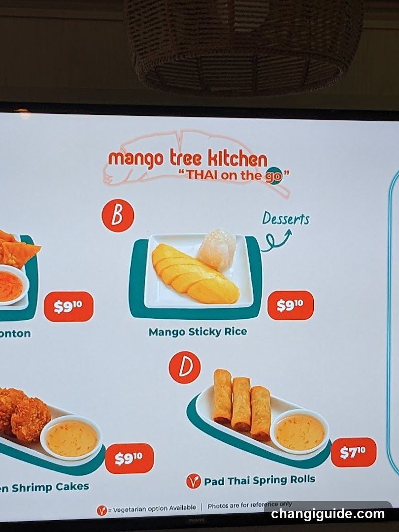 Mango Tree Kitchen Menu Display
