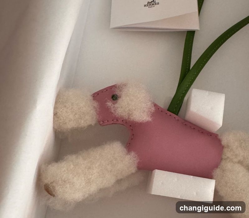 Hermes Pink Horse Keychain