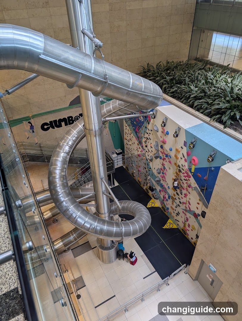 Indoor Play Area with Slide and Climbing Wall