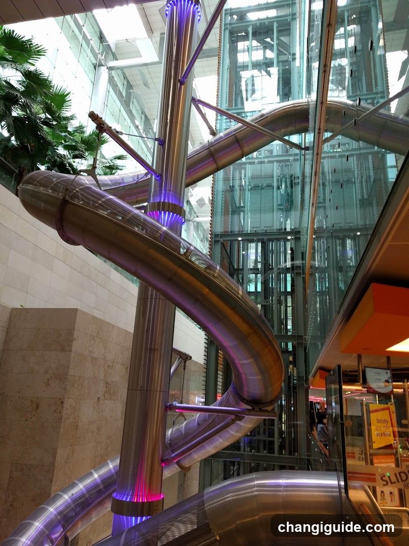 Shopping Center Interior with Sliding Ramps