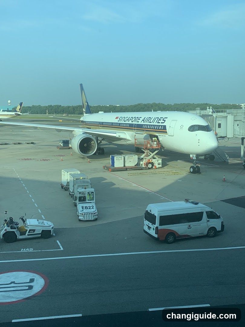 Singapore Airlines Aircraft at Airport Gate