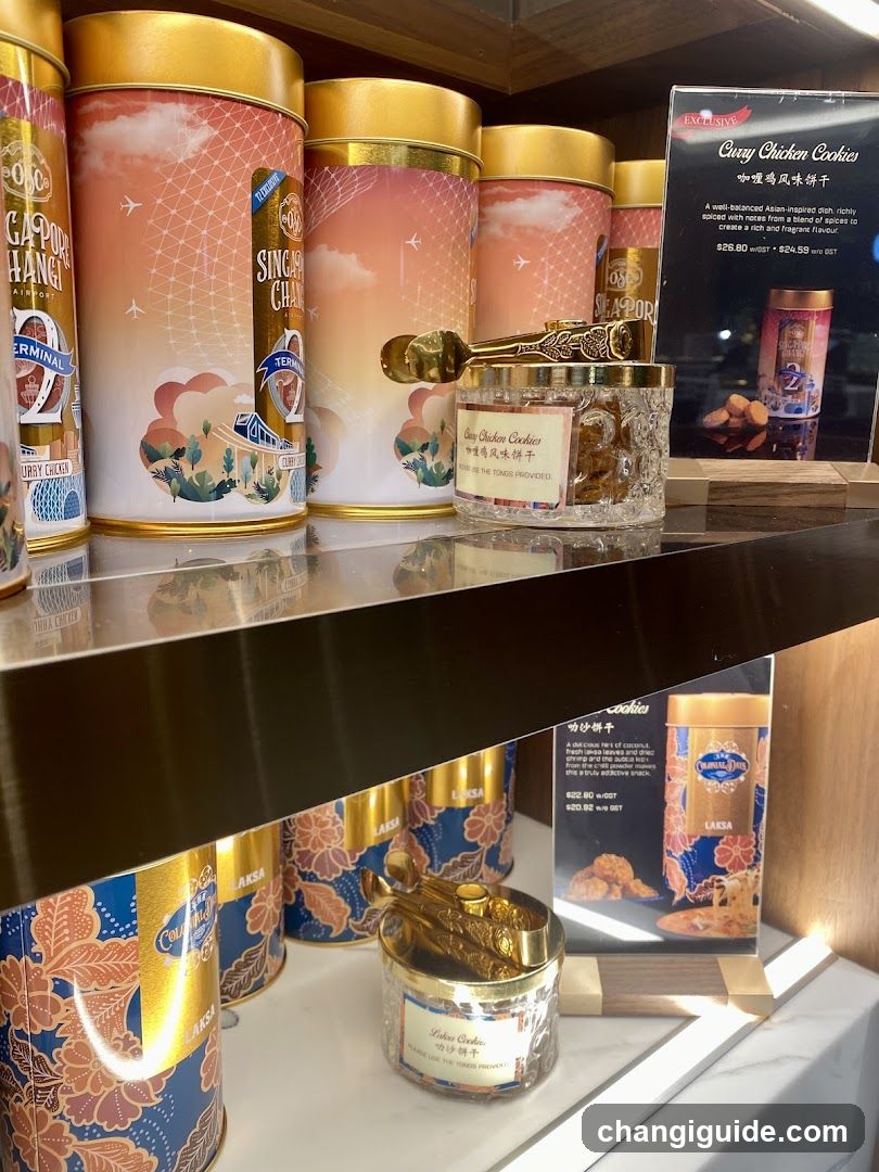 Singapore Changi Airport Snacks Display