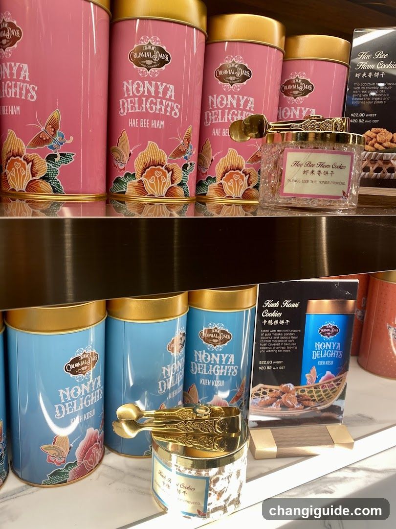 Nonya Delights Tea Cans Display