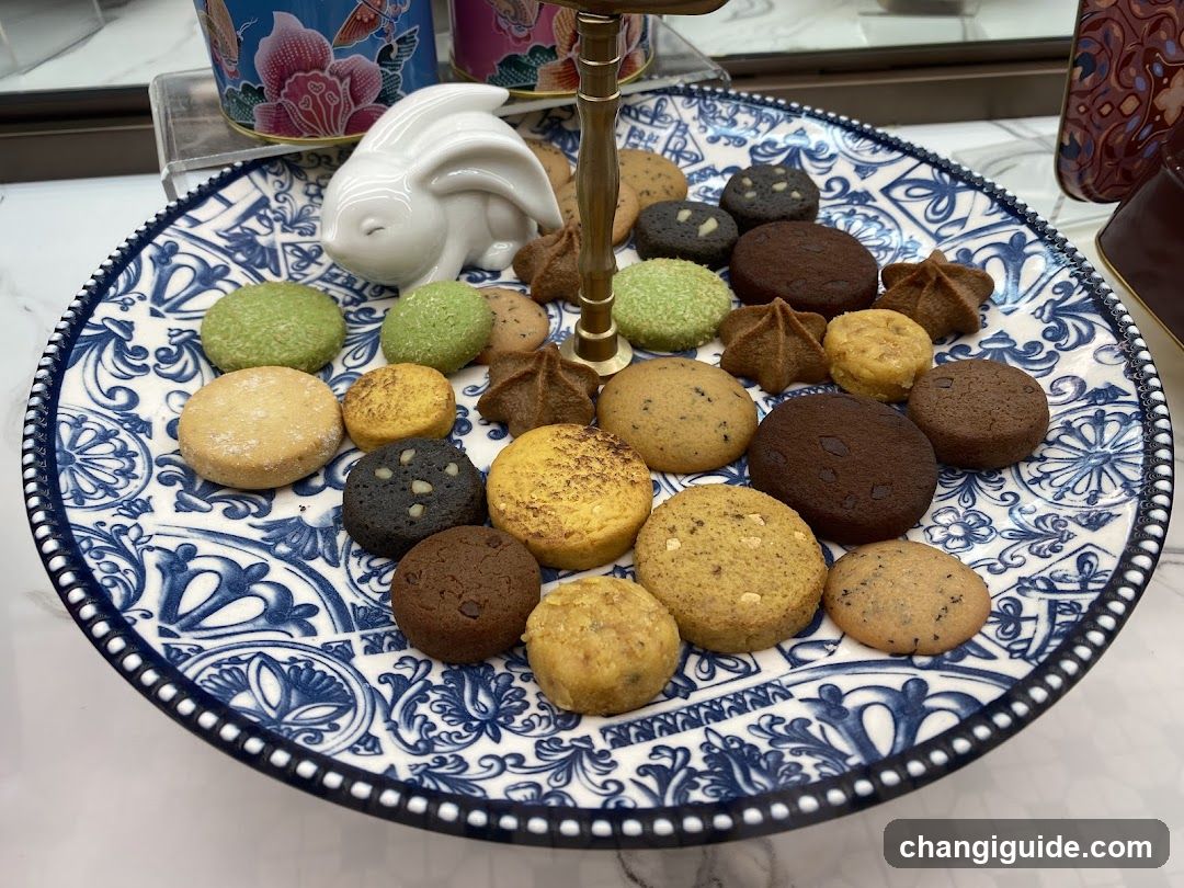 Assorted Cookies on Decorative Platter