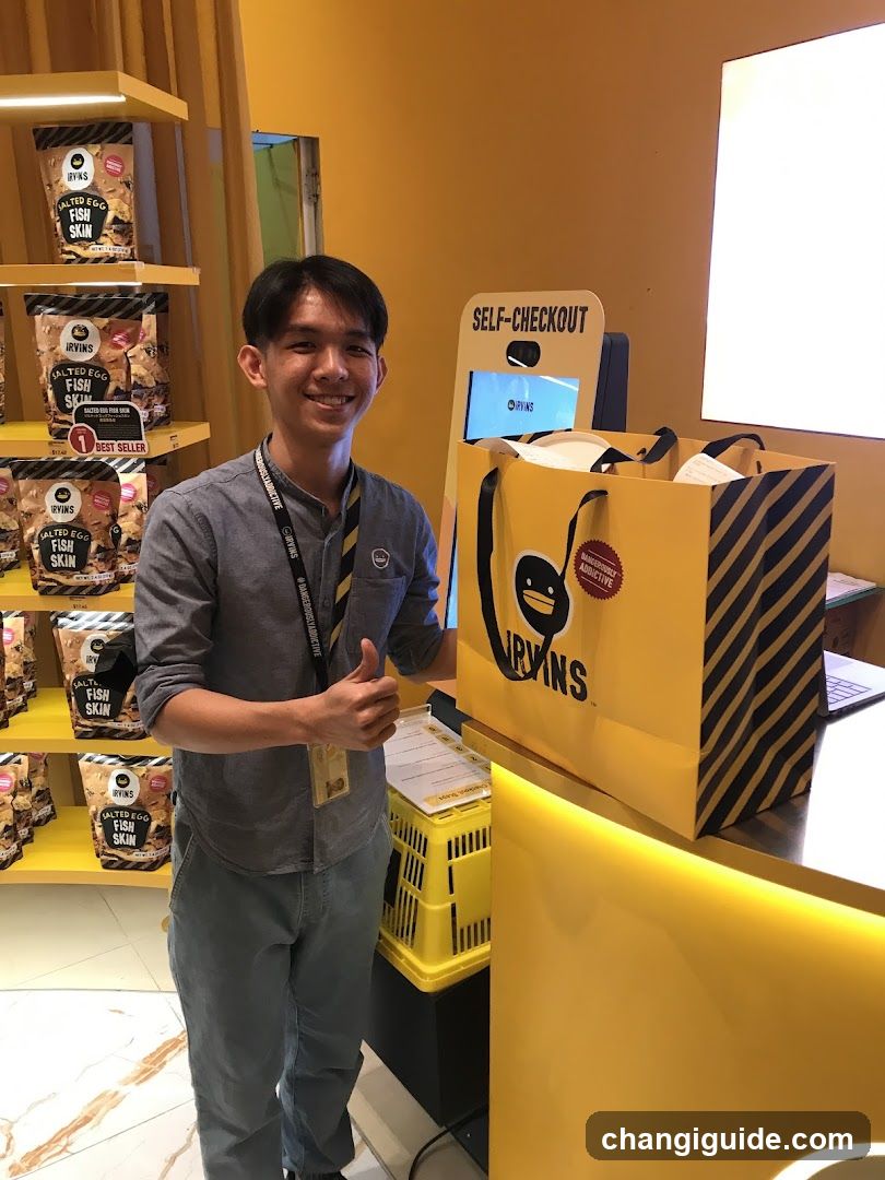 Staff with Self-Checkout Kiosk