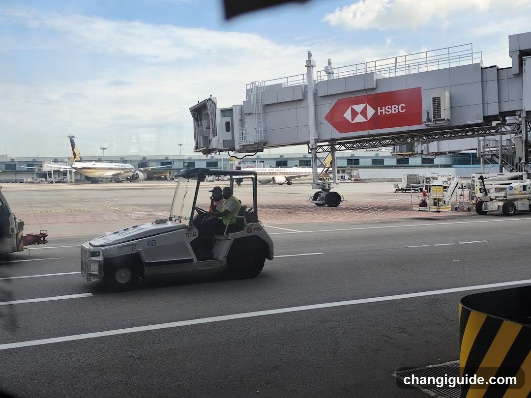 Airport Tarmac with HSBC Jet Bridge