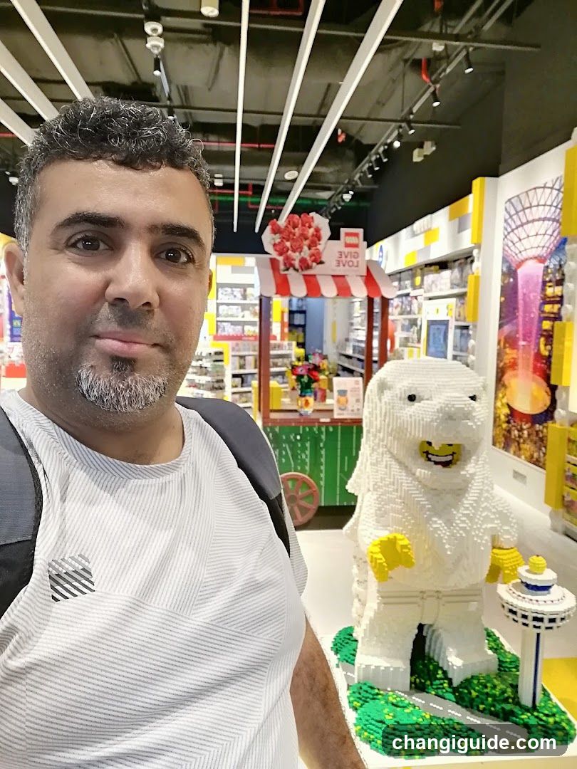 LEGO Store Interior with Merlion Statue