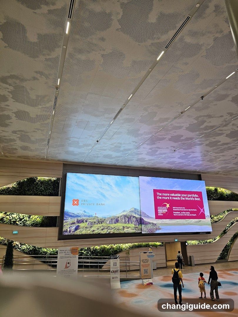 Indoor Public Space with Digital Screens