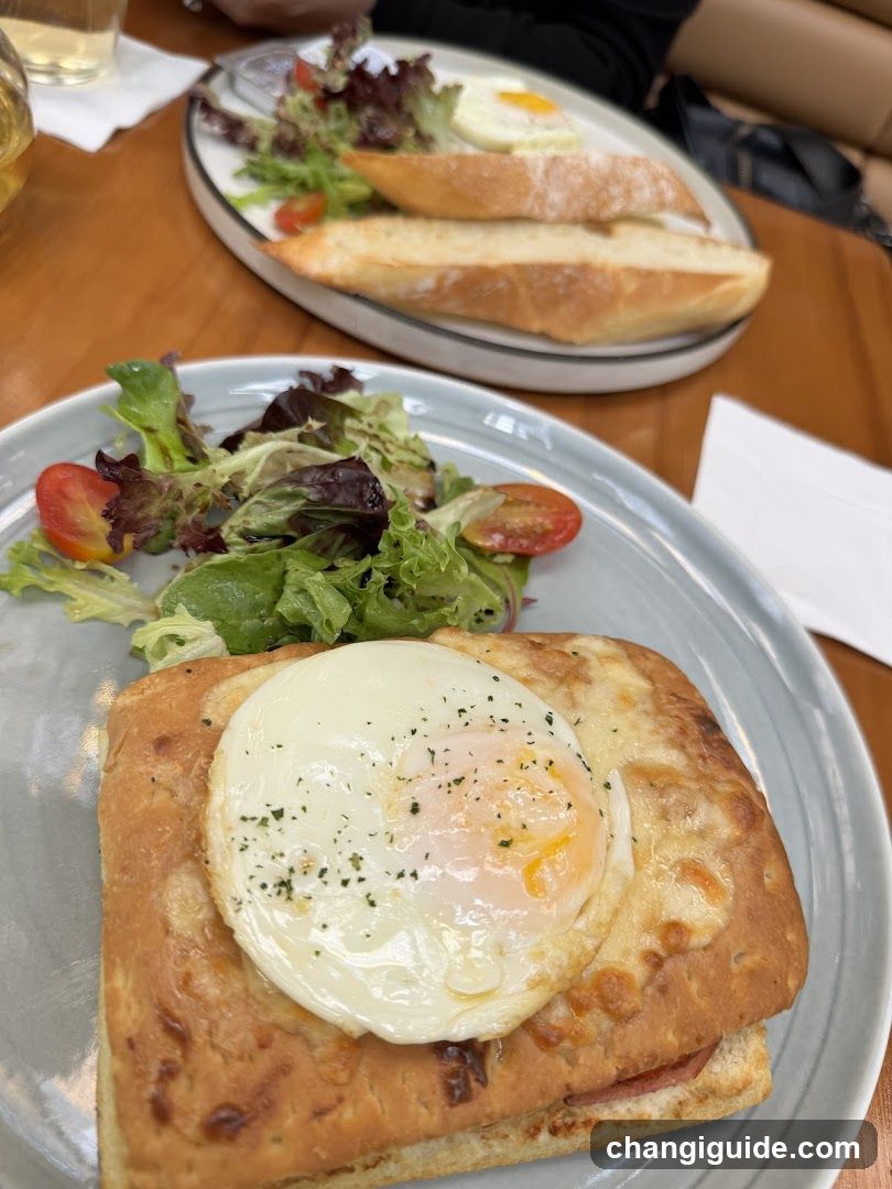 Fried Egg Sandwich with Salad