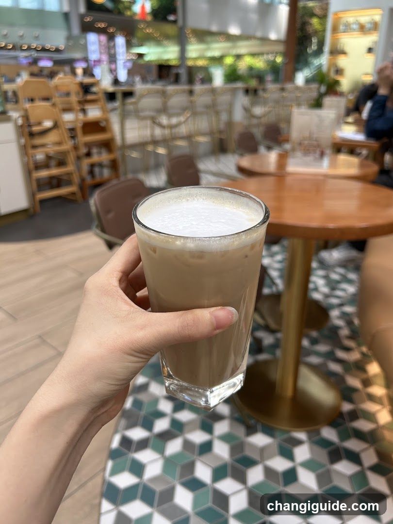 Iced Coffee in Cafe Interior