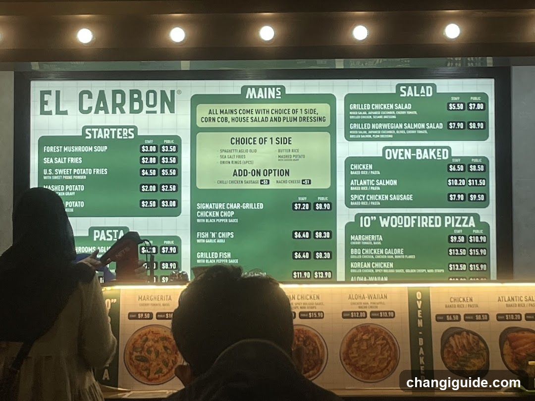 El Carbon Menu Board