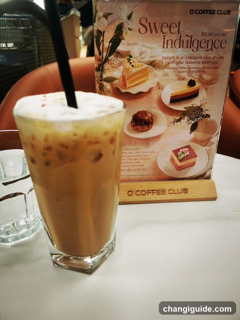 Iced Coffee and Cake Menu Display