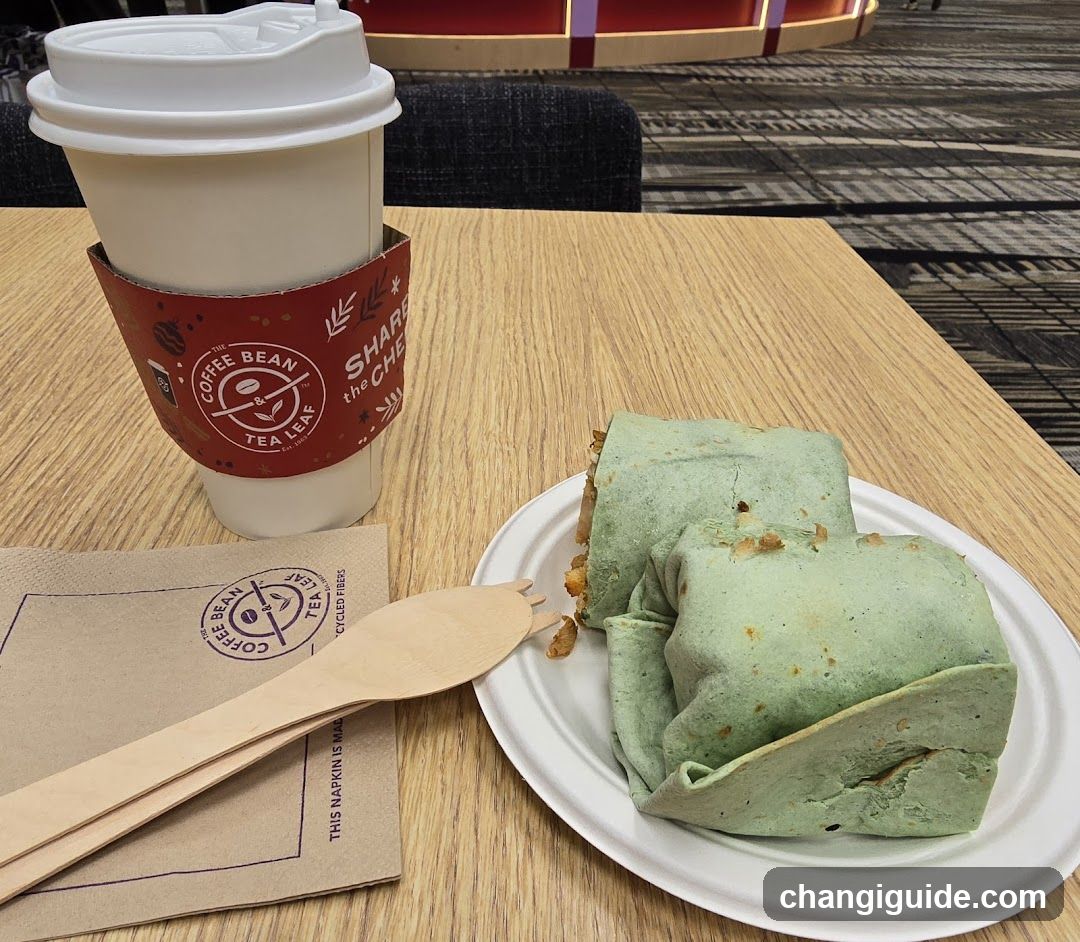 Coffee and Green Wrap at The Coffee Bean & Tea Leaf
