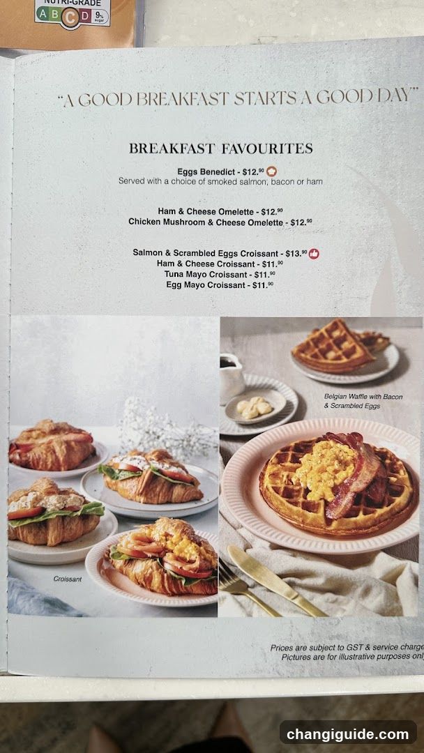 Breakfast Favourites Menu Page