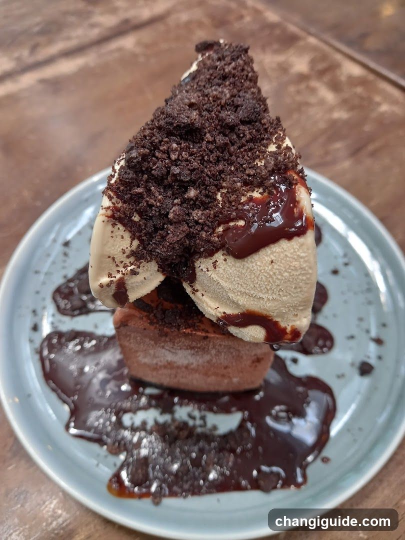 Chocolate Dessert with Ice Cream