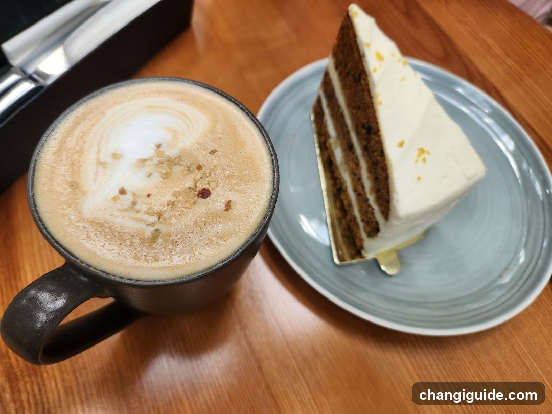 Latte and Cake Slice
