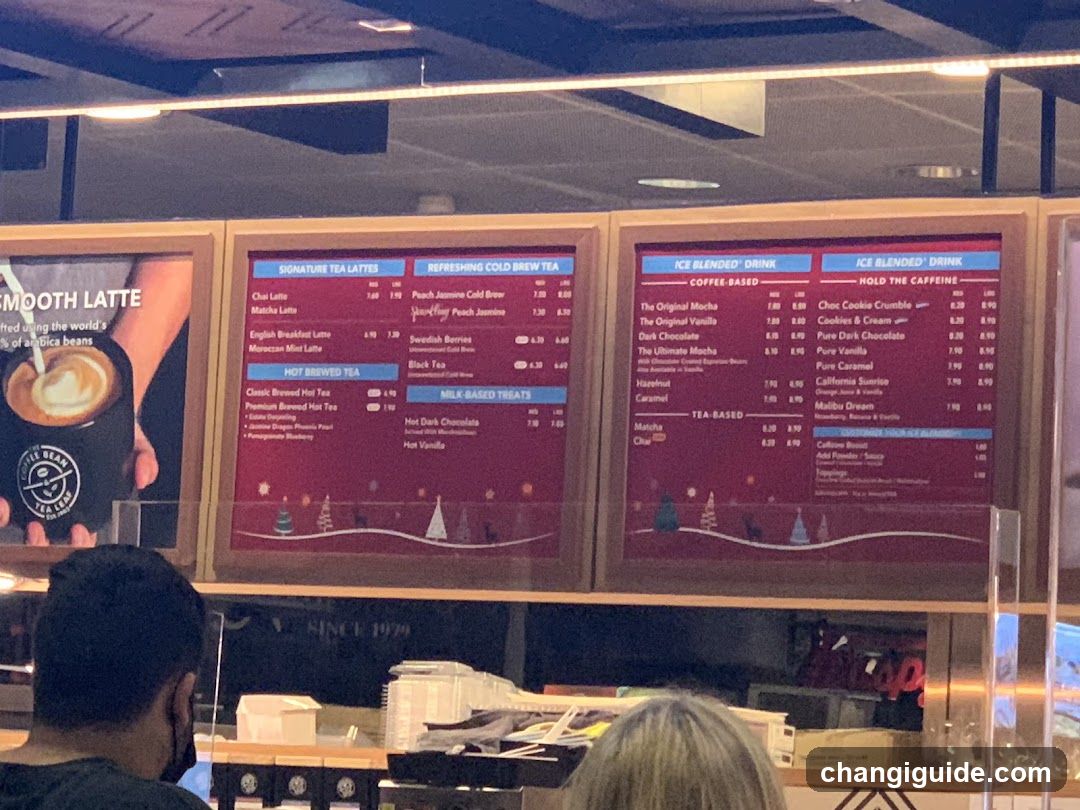 The Coffee Bean & Tea Leaf Menu Board