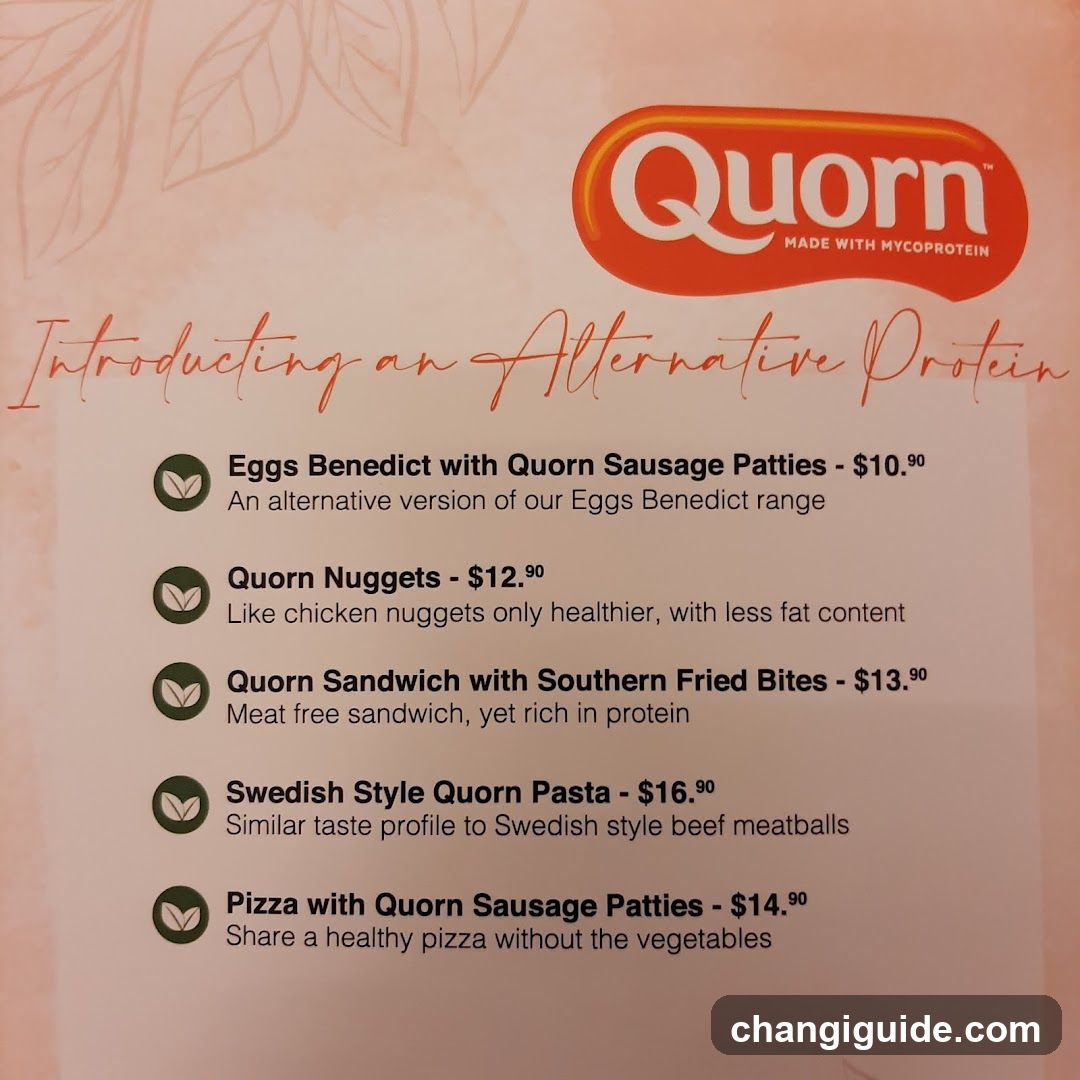 Quorn Alternative Protein Menu