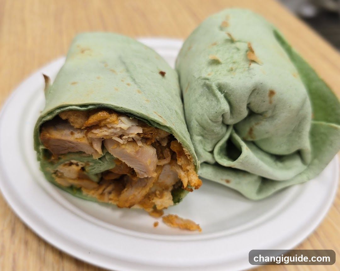 Green Tortilla Wrap with Filling
