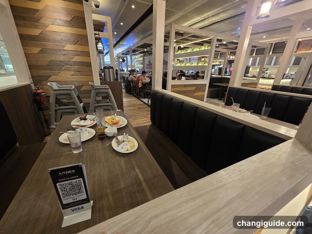 Restaurant Interior with Booth Seating